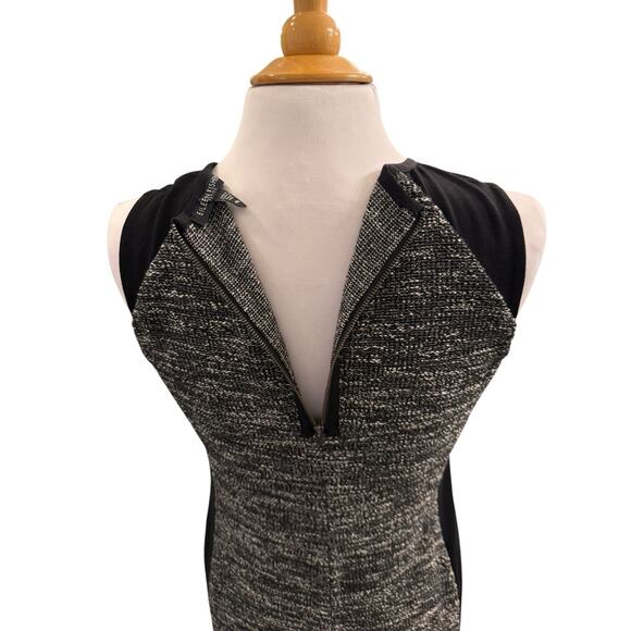Eileen Fisher Black Grey Tweed Dress Blazer Jacket Set Colorblock Medium Petite - Picture 6 of 16